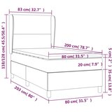 s oprugama i madracem sivi 80 x 200 cm od umjetne kože | shoptok.hr