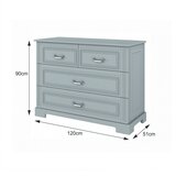 BELLAMY Ines komoda s 4 ladice, grey | shoptok.hr