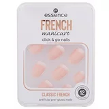 Essence French Manicure Click & Go Nails samoljepljivi nokti u francuskom stilu 12 kom nijansa 01 Classic French za žene