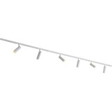 QAZQA Sodobni sistem tirnih svetil s 6 reflektorji bela 1-fazni - Slimline Uzzy | Shoptok.si