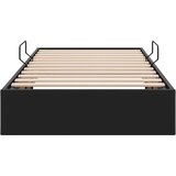  Otomanski krevet s pohranom Crna 90 x 190 cm Lažna koža | shoptok.hr