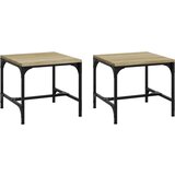 The Living Store Stranska mizica 2 kosa sonoma hrast 40x40x35 cm inženirski les - Stranska Mizica, (21420562) | Shoptok.si
