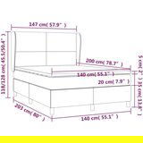  Box spring postelja z vzmetnico krem 140x200 cm blago, (20894068) | Shoptok.si