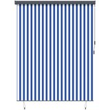 Rolo zavjesa Plava i bijela 200 x 250 cm Tkanina i aluminij | shoptok.hr