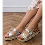 D/CEO Silver espadrille sandals with buckles Induri | ePonuda.com