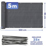 Maximex Črn plastičen balkonski zastor 500x85 cm – | Shoptok.si