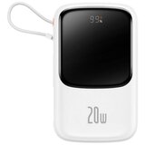 Baseus Power Bank QPow - 10 000mAh LCD Quick Charge PD 20W with cable to Lightning 8-pin white PPQD020002 u