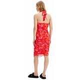 Desigual Haljina boja: crvena, midi, uska | shoptok.hr