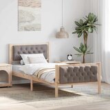  Krevetna konstrukcija Sivo-smeđa 90 x 200 cm Čvrsto borovo drvo | Eponuda.ba