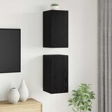TV Kabinet za Zid Zidne 2 pcs Crni hrast 30,5 x 30 x 60 cm | Eponuda.ba