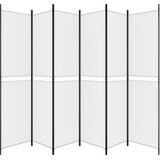 Sobna pregrada s 6 panela bijela 300 x 220 cm od tkanine | Eponuda.ba