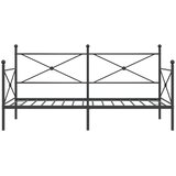 vidaXL Dnevna postelja brez vzmetnice Črna 100x200 cm Jeklo | Shoptok.si