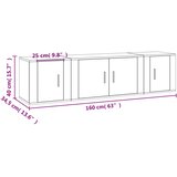 3-dijelni set TV ormarića siva betona konstruirano drvo | shoptok.hr