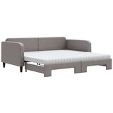 vidaXL Izvlečna dnevna postelja z vzmetnicami taupe 100x200 cm blago, (20938049) | Shoptok.si