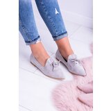 Kesi Lu Boo Grey Ballerinas Suede Loafers Feliciano | Eponuda.ba