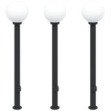 vidaXL Stebričke z vtičnico 3 kosi 120 cm črne IP44, (5000296979) | Shoptok.si