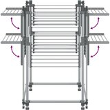  Stalak za sušenje rublja 107 x 107 x 120 cm aluminijski | shoptok.hr