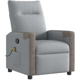 Maison Chic Masažni fotelj - Relax naslanjač svetlo sivo blago, (22134299) | Shoptok.si