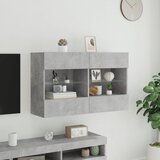 TV ormarić s LED svjetlima siva boja betona 98,5x30x60,5 cm | shoptok.hr