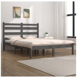  Za krevet od masivne borovine sivi 200 x 200 cm | shoptok.hr