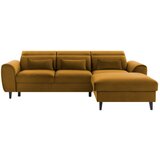 ELTAP Žuta baršunasti sklopiva/s prostorom za odlaganje kutna garnitura (s desnim kutom/s ležaljkom) Foble – | shoptok.hr