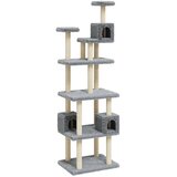  Penjalica za mačke sa stupovima za grebanje svjetlosiva 188 cm | Eponuda.com