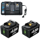 Makita 18V Polnilec baterij, združljiv z BL1850B in BL1860, hitro polnjenje za električno orodje, Modrá, (5000156941)