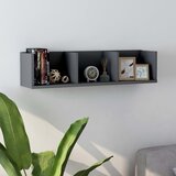  Zidna polica za CD-ove siva 75 x 18 x 18 cm konstruirano drvo | Shoptok.si