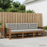  Set vanjskih sofa s jastukom 3 pcs Prirodna i Svjetlosiva | Eponuda.ba