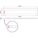  Pravokutni stolni vrh 140 x 30 x 3 cm Pravokutni - Bijela 90 x 55 x 3 5 cm Pravokutno | shoptok.hr