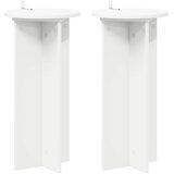  Stalak za biljke 2 pcs Bijela Ø29,5 x 60 cm Konstruirano drvo | Eponuda.com