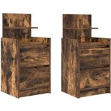 vidaXL Noćni ormarići s 2 ladice 2 kom dimljeni hrast 38x34x80 cm | shoptok.hr