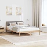  Okvir kreveta Smeđa i taupe 135 x 190 cm Masivna borovina | shoptok.hr