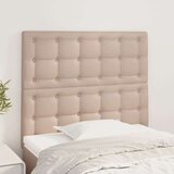  Posteljno vzglavje 2 kosa kapučino 90x5x78/88 cm umetno usnje, (20933299) | Shoptok.si
