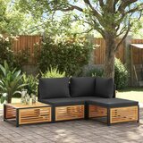  Vrtni tabure s jastukom 68 x 68 x 30 cm masivno bagremovo drvo | Eponuda.com
