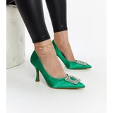 Gemre Green satin-finish stilettos with rhinestones Clemente | Eponuda.ba