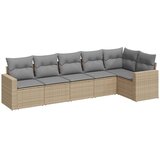  6-dijelni set vrtnih sofa s jastucima bež od poliratana | shoptok.hr