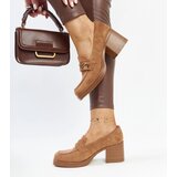 Gemre Brown block heels Aludra | Shoptok.si