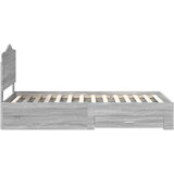  Konstrukcija postelje Siva Sonoma 90 x 190 cm Konstruiran les, (5000102560) | Shoptok.si