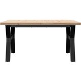 vidaXL Klubska mizica Y okvir 90x90x45,5 cm trdna borovina lito železo | Shoptok.si