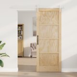 vidaXL Klizna vrata sa setom hardvera 83x211 cm od masivne borovine | shoptok.hr