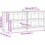 Vanjski kuhinjski ormarić MEPPEL 2 pcs Bijela 212 x 55 x 92 cm | Shoptok.si