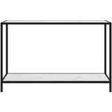 Maison Chic konzolna miza - miza ob steni bela 120x35x75 cm kaljeno steklo, (21786279) Cene