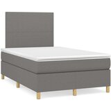  Box spring postelja z vzmetnico temno siva 120x200 cm blago, (20791123) | Shoptok.si