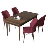 Hanah home set trpezarijski sto i 4 stolice arp baroque burgundy | ePonuda.com