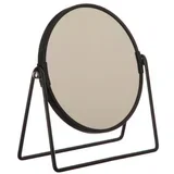 ogledalo na staklu hrom metal crna