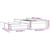  Posteljni okvir s predali 100x200 cm, (20644099) | Shoptok.si
