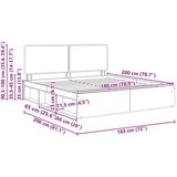  Okvir za krevet Beton 180 x 200 cm Čvrsto borovo drvo | shoptok.hr