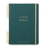 Kikkerland Agenda Guided wellness Journal live well, Zelena | Eponuda.com