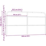  Zamjensko uzglavlje boja hrasta sonome 190 cm čelik i konstruirano drvo | shoptok.hr
